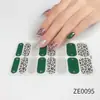 ZE Película de esmalte en gel impermeable estilo europeo y americano sin curado completo en gel, pegatina completa, contraste floreciente, primavera y verano, pegatina para uñas, papel de pegatina para uñas