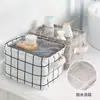 Cesta de Tela Rectangular Cesta de Almacenamiento Bolso de Mano Impermeable Cesta de Baño Cesta para Artículos Varios Cesta de Almacenamiento para Escritorio Cesta de Almacenamiento Azul