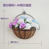 Cesta de flores de parede por atacado decoração de meia parede vime pendurado na parede flor seca pequena cesta suspensa pendurada cesta de parede pendurada vaso de flores