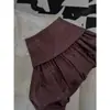Yuran 26 Nuevo Modelo de Principios de Primavera, Vestido Negro Pequeño Abullonado de Doble Capa con Capa de Nailon Brillante de Micro-Crepé con Plisados