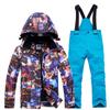 Traje de Esquí Nuevo Traje Niños y Niñas Deportes al Aire Libre Cálido Top Infantil Pantalones de Moda
