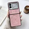 Funda Protectora Rígida de Cuero Plegable con Anillo de Dibujos Animados Glory para Teléfono Plegable Huawei Nova