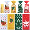 Saco OPP para Biscoitos, Salgadinhos e Doces de Natal Transfronteiriço Estampa Festa Infantil Estampa de Natal Saco para Doces de Boca Plana