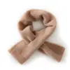 Cachecol de Cashmere Feminino 100% Cashmere Puro Outono Inverno Versátil Cor Sólida Tricô Perfurado Quente Versátil Cachecol de Proteção para o Pescoço