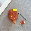 El Nuevo Set Creativo de Auriculares de Helado es adecuado para Auriculares Bluetooth Inalámbricos AirPods Generación 1/2/3 Silicona Anticaída