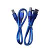 Línea de impresión USB directa de fábrica línea de datos azul transparente línea tejida USB2.0 línea de impresión de aguja transparente