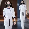 Modelo Aprimorado, Por Favor, Veja o Produto Real Antes de Fazer um Pedido # Conjunto Esportivo Casual para Mulheres Primavera e Outono Novo Estilo Coreano Largo