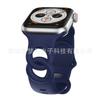 Correa para Apple Watch Correa de Color Sólido para Apple Watch Doble Círculo Hebilla de Ocho Hebilla Mariposa Correa de Silicona