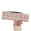 Gelatina de Leite Francesa 30 Peças Unhas Usáveis Contas de Vidro Olho de Gato Novo Estilo Manicure Pronta Pontas de Unha Atacado