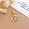 Pingente Transfronteiriço Estilo Europeu e Americano Amor Dia dos Namorados Acessório Micro-Incustado Zircônia Luxo Leve Design Simples Sensação de Alto Padrão Presente Qixi