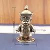 Modelo de Zombie Lindo Pequeño de Latón Puro, Regalo Cultural y Creativo Retro, Adorno Artesanal de Mascota de Té Decorativa para Escritorio