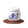 Pote de pasta Lancai pote de vedação de cerâmica garrafa Ejiao tanque de armazenamento selado de medicina tradicional chinesa tanque de armazenamento mini portátil de viagem