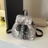 Mochila pequeña peluda transfronteriza para mujer, nueva colección otoño/invierno 2026, diseño de nicho, bolso de felpa, estilo estudiante, casual y moderno