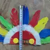 Tocado de Jefe Indio Indio de Éxito de Ventas Transfronterizo para Niños, Tocado de Plumas Salvajes, Estilo Étnico Bohemio