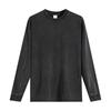 280g Tecido Pesado Vintage Lavado Desgastado Estilo Casal Top Ins Estilo Americano Transfronteiriço Jovem Camiseta de Manga Longa para Homens Versátil