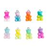 Accesorios de resina oso lindo de dos colores caramelo teléfono DIY accesorios de resina material para aretes 10*17mm