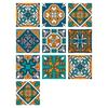 Comércio exterior transfronteiriço à prova d'água mediterrânea pintado azulejo adesivos cozinha DIY costura criativa azulejo decorativo adesivos de parede S