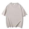Nueva Camiseta de Verano Estilo Oversize 220 Algodón Puro Sin Mangas Cuello Redondo Manga Corta, Algodón de Fibra Larga, Color Sólido, Corte Holgado, Marca de Tendencia Diseño Personalizado