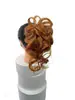 Coque de Cabelo Preguiçoso Estilo Europeu e Americano com Franja Longa Natural Fofa, Peruca de Rabo de Cavalo Fashion