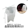 Moldes DIY de Aglomerado de Cristal de Resina 18 Tipos de Enfeites de Aglomerado de Gelo Cristais de Rocha Pilares de Gelo Velas de Silicone