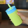Copo de Café de Aço Inoxidável Transfronteiriço, Copo Térmico com Canudo para Esportes e Fitness, Copo de Alta Qualidade de Grande Capacidade, Personalização de Logo