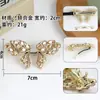 Presilha de Cabelo Laço Totalmente de Strass para Mulheres, Presilha de Mola para Meio Rabo de Cavalo, Grampo de Cabelo de Strass de Alta Qualidade, Acessório de Cabelo Elegante de Celebridade da Internet