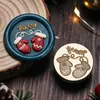 Novo Produto 2026 Série de Natal Cabeça de Selo de Cobre Embossada de Formato Irregular com Motivos de Rena e Floco de Neve para Selos de Cera de Natal