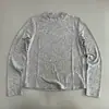 Camiseta de otoño nueva estilo perezoso de imitación de lana con cuello medio alto y manga larga para mujer, top versátil de color liso adelgazante, capa base
