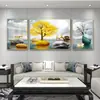 Decoração de Sala de Estar Triptico de Porcelana de Cristal Pintura de Parede para Fundo de Sofá Minimalista Moderno Decoração Suave Empresa Especializada em Venda por Atacado de Fábrica