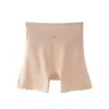Calça de Segurança Sem Costura de Seda Gelada de Cintura Alta para Controle da Barriga e Levanta Bumbum para Mulheres, Calça Camada Base Quatro em Um para Modelagem Compressiva e Afinar a Cintura Anti-exposição para Mulheres