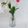 Florero Transparente de Vidrio Estilo Europeo Simple Aerodinámico para Cuello Modelo de Carga Suave Adornos Florales Decorativos para Sala de Modelos