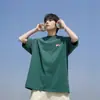 Suministro directo de fábrica camiseta de manga corta con estampado de sello pesado de 220 g para hombres y mujeres, camiseta de manga media para exteriores de verano para niños