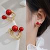 Brincos do Ano Zodiacal, Veludo Vermelho, Novo Estilo Chinês, Brincos de Estilo Nacional, Brincos de Veludo para Mulheres, Estilo Outono e Inverno
