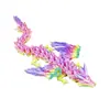 Dragão Voador de Pedra Preciosa Impresso em 3D com Articulações Móveis, Pequeno Artigo para Barracas de Feira Noturna, Brinquedo Famoso na Internet, Dragão de Cristal, Dragão Voador de Pedra Preciosa