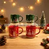 Edição limitada de Natal 0645 8,8*9,5cm 380ml logotipo personalizável transfronteiriço Amazon estilo fofo caneca de cerâmica
