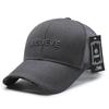 Gorra de béisbol de moda para todo tipo de partidos, para hombre, para deportes al aire libre, parasol, fina y transpirable, con letras bordadas.
