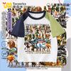 Clásicos de Montaña y Mar Americanos Hombre Palo de Madera Tongtongge Ropa Infantil Marca de Moda Ropa Periférica Camiseta de Manga Corta Infantil Camiseta Base Superior 7