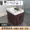 Máquina de Terapia Capilar Móvel Circulação de Água Fumigação Barbearia Salão de Beleza Lavatório de Cabelo Cama de Massagem Cama de Beleza Lavatório Especial para Shampoo