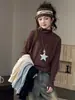 Top Básico de Cuello Alto Versátil Nuevo para Niñas Otoño e Invierno para Niños Medianos y Grandes Estudiante Invierno Térmico Polar Cálido Ropa Interior Top al por Mayor