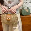 Bolso bandolera de moda nuevo para mujer, bolso de mano de nicho, bolso de playa para vacaciones, bolso de paja tejido estilo coreano