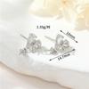 Pendientes de perla con circonitas en bolsa de oro de 14 quilates con personalidad de camelia y trébol de cuatro hojas para mujer, soporte vacío, accesorios para pendientes DIY