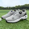 Zapatos de Golf para Hombre Cordones Giratorios Tacos Móviles Zapatos Deportivos Casuales para Hombre