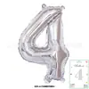 Balões de Folha de Alumínio para Decoração de Festa de Aniversário de Bebê Criança Cena Dourada e Prateada Digital Slim de 16 polegadas Montados em Cartão