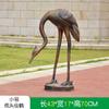 Hotel Piscina no Pátio Paisagem de Parque Florestal Cobre Imitação Retro Animal Escultura de Grou de Topo Vermelho Plástico Reforçado com Fibra de Vidro para Exterior Ornamentos