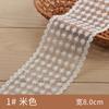 Renda de bordado em malha bege coreana material para laço de gravata diy acessórios de vestuário fita acessórios para presilha de cabelo
