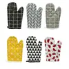 Guantes de cocina sencillos de algodón y lino para microondas, guantes de horno gruesos resistentes a altas temperaturas, guantes de horneado para el hogar, venta al por mayor desde el fabricante