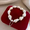 Pulseira Olho de Gato Banhada a Ouro Real Moda Coreana Popular na Internet Pulseira de Pérola de Água Doce Pulseira Ajustável Feminina da Moda ins