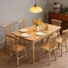 Mesa de Jantar e Cadeiras de Madeira Maciça para Apartamentos Pequenos, Mesa de Jantar Retangular, Conjunto de Mesa e Cadeiras de Jantar para Restaurante e Hotel, Mesa de Jantar e Cadeiras de Madeira Maciça para Casa