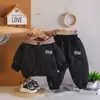 Conjunto de ropa de invierno para niños, ropa de algodón con forro polar y engrosada, conjunto de dos piezas, elegante y moderno para bebés y niños pequeños, edades 1-3