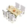Mesa Plegable y Sillas de Camping Explorer Outdoor, Mesa Enrollable, Mesa de Picnic, Mesa y Silla Portátiles Todo en Uno Juego Completo de Equipo